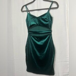 Velvet Green Cocktail Dress